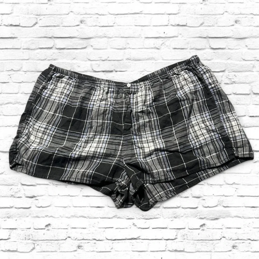 aerie plaid sleep shorts